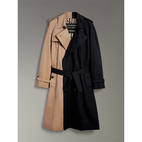 Burberry two tone trench coat